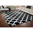 thumbnail image 5 of Mainstays Quatrefoil Black/White Indoor Area Rug, 7'6" x 9'6", 5 of 5