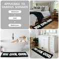 thumbnail image 2 of 20"x60" "You Look Good" Bath Mat - Non-Slip Long Runner Rug - Soft and Absorbent Chic Bathroom Decor for Bathtub, , Laundry Room,Bedroom, and Shower-Black, 2 of 8