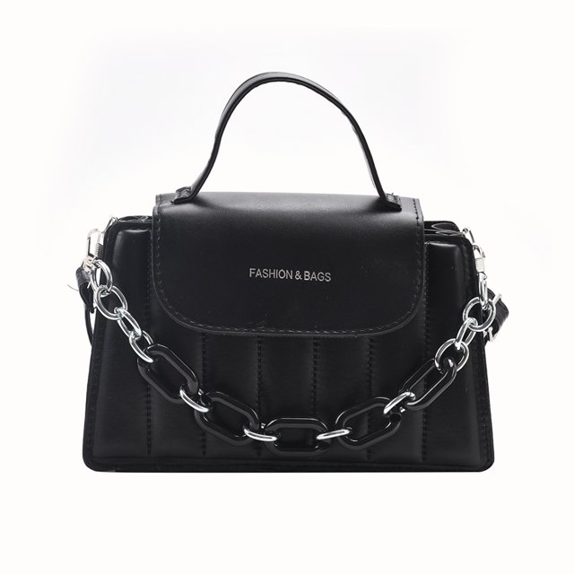 Sywqhk Bolso De Hombro Con Cadena De Pu De Color Puro Para Mujer, Minibolsos De Moda A La Moda (Negro) Sywqhk Para estrenar