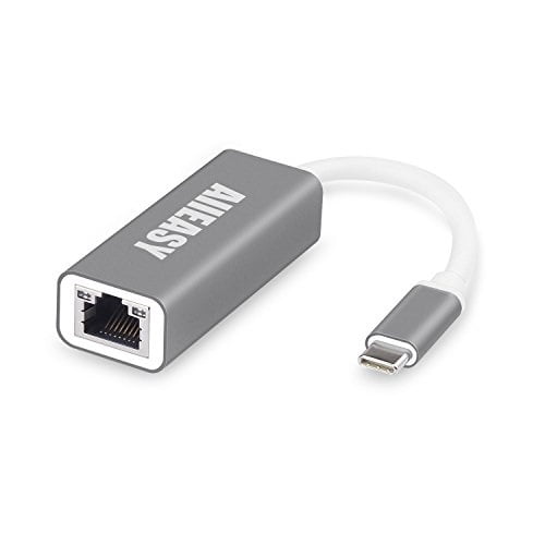 Alleasy Usb C To Gigabit Ethernet Adapter Usb C To Ethernet Rj45 Lan Network Adapter Compatible Macbook Pro Macbook Air 2018 Chromebook Pixel Dell