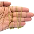 thumbnail image 2 of 10K Yellow Gold 2mm Miami Cuban Chain, FREE Microfiber Cloth, Solid Gourmette Curb Link Mens Womens Necklace, Giorgio Bergamo, 2 of 7