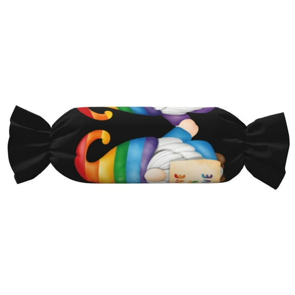 Easygdp Happy Pride Gnome Candy Pillow Cylindrical Pillows Sofa Pillow Neck Hand Support Pillows Lumbar Pillows Including Insert