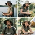 thumbnail image 6 of OZERO Sun Hat for Men Women: Fishing Hat Wide Brim UV Protection Bucket Boonie Hats Waterproof Summer Beach Hiking, 6 of 7
