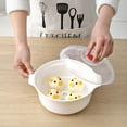 thumbnail image 3 of Nvzi Cuenco para fideos, plato de almacenamiento, cuenco para sopa con asa, fácil de guardar, utensilios de cocina, color blanco, 3 of 4