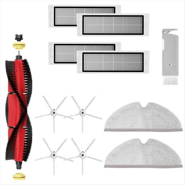 Repuestos para S6 Pure, S6, S4 Max, S6 MaxV, S5 Max, S4 E25 y E35: Cepillo Lateral Principal, Filtro HEPA, Paño de Fregona.