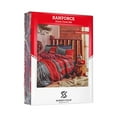 thumbnail image 6 of SUSSEXHOME Christmas Carol Stars Cotton Duvet Cover Set Red, Full Size Duvet Cover, 1 Duvet Cover, 1 Fitted Sheet and 2 Pillowcases, Iron Safe, Hypoallergenic, Breathable , Machine Washable, 6 of 7