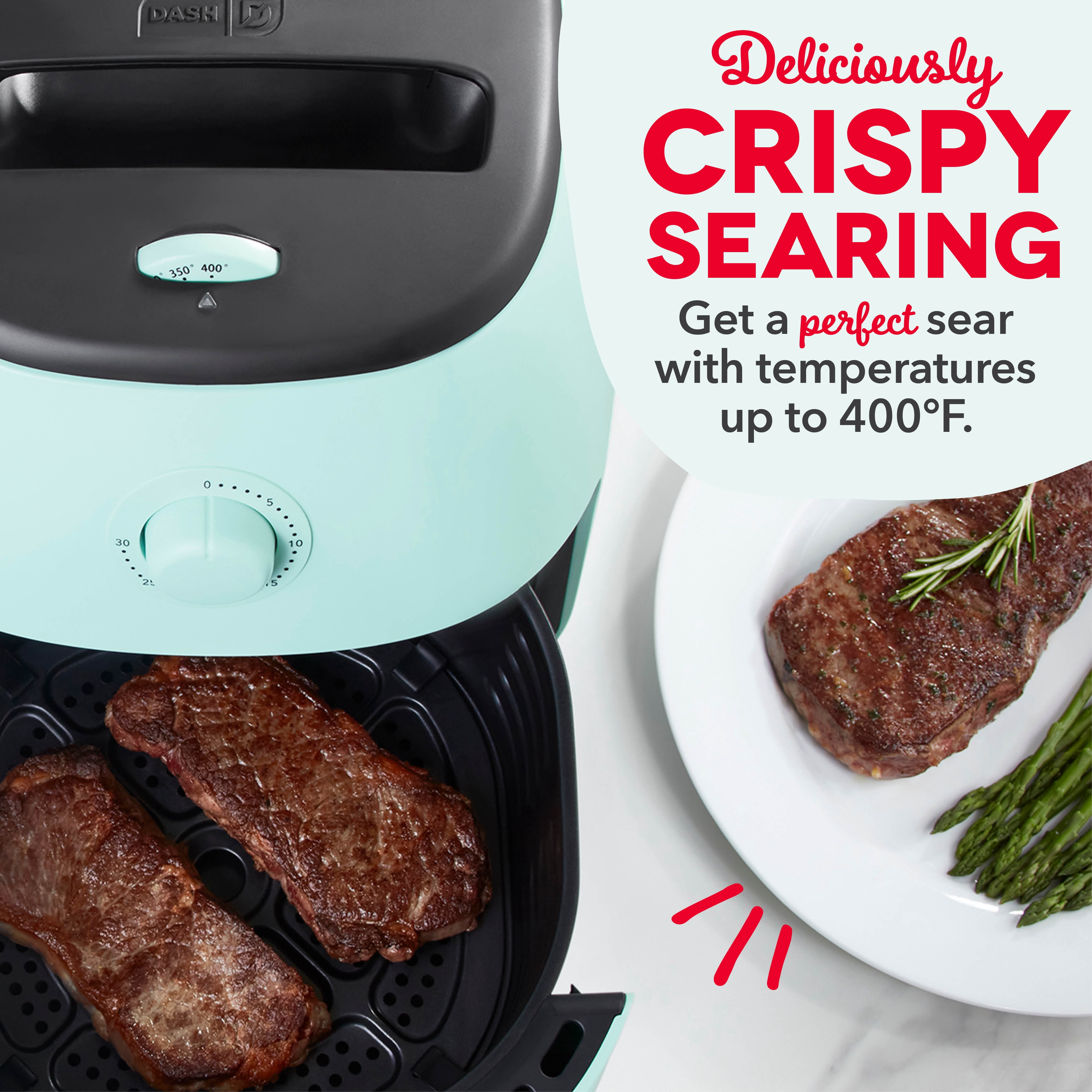 Dash Tasti-Crisp™ Electric Air Fryer Oven, 6 Qt. Family Size, 1700-Watt, Aqua