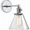 thumbnail image 1 of Industrial Wall Sconces Oval Glass Shade Vintage Hallway Wall Sconces E27 Retro Light Fixtures For Bedroom Vanity Mirror (chrome), 1 of 4