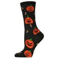 thumbnail image 2 of MeMoi Jack O'Lantern Candy Crew Socks - Womens - Female, 9-11, Black, 2 of 2