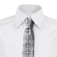 thumbnail image 2 of Abstract Necktie, Geometric Design Shapes, Dress Tie, 3.7", Grey White, by Ambesonne, 2 of 3