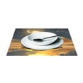 thumbnail image 3 of Rectangular Placemats of 6 Washable Table Mat Suitable for Dining Tables12x18 Inch Golden Sports Car, 3 of 8