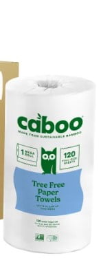 Caboo Bamboo Paper Towels, 2-ply, 120 Sheets, 8 Rolls