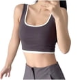 thumbnail image 2 of YHAJDS Basic Undershirt Tanks Women Solid Color Round Neck Spaghetti Strap Fitted Layering Cami Shirt, 2 of 5