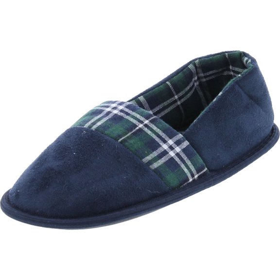 Static Footwear Kids Plaid Slip On Warm House Slippers