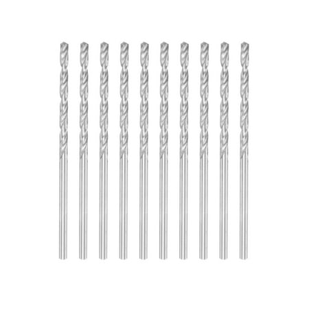 

Uxcell 10Pack 2.15mm HSS(High Speed Steel) W6542 Drill Bits Fully Ground Jobber 57mm Length Drill Bit