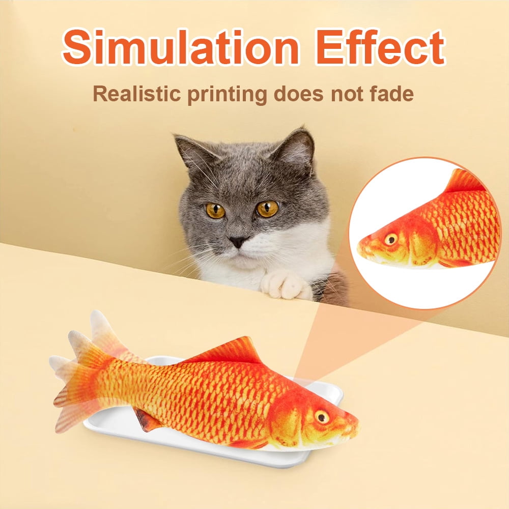2 Pack Floppy Fish Cat Toys, Cat Toys Flopping Fish, Moving Kitten Kicker, Floppy Wiggle Carp For Small Dogs, Soft And Durable, Interactive Kitten Kicker For Indoor For All Breeds