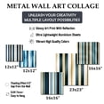 thumbnail image 4 of Designart "Elegance In Classic Beige And Blue Stripes" Abstract Wall Art Set Of 5 - Blue Modern Office Room Metal Wall Art Set, 4 of 6