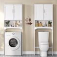 thumbnail image 6 of Yaheetech Over-the-Toilet Bathroom Cabinet with Adjustable Shelf,White, 6 of 10