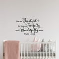 thumbnail image 2 of QTH You are Beautiful for You are Fearfully and Wonderfully Made Wall Sticker Inspirational Decal Motivational Office Decor Quote Wall Art Vinyl Classroom Words and Saying 32x20in, 2 of 4