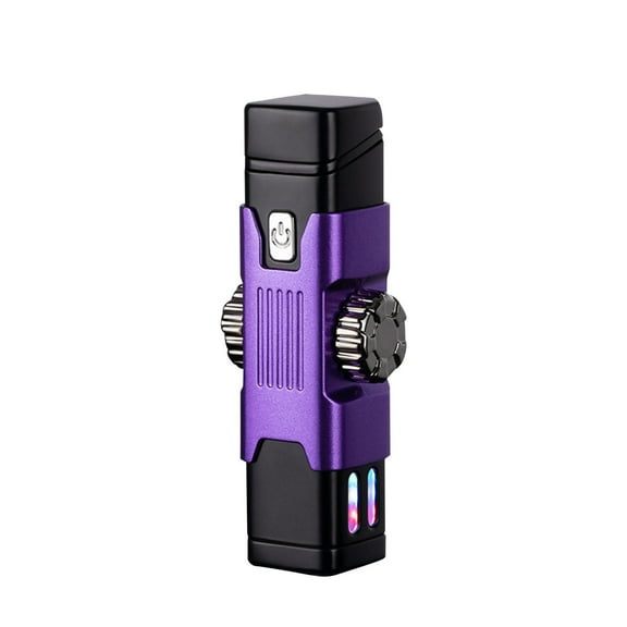 openpig Electric Keychain Lighter With Rocker Decompression, Type C USB Rechargeable, Flameless Windproof Plasma Arc (Purple)