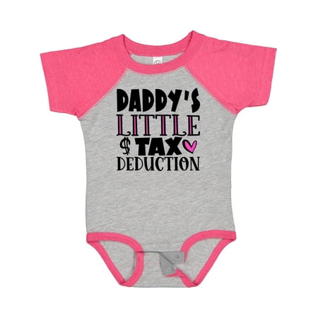 

Inktastic Daddy s Little Tax Deduction Pink Hearts Gift Baby Boy or Baby Girl Bodysuit