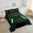 thumbnail image 3 of HLONK Moderne Noir Bleu Joystick de Jeu Couettes et Duvets Grand Lit, 3 of 6