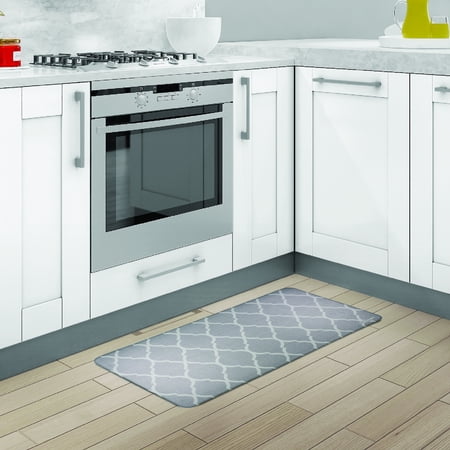  Cuisinart  Moroccan Ogee Cool Grey  Kitchen  Mat Walmart com