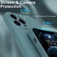 thumbnail image 5 of Compatible with iPhone 12 Pro Max Case with Screen Protector,Enhanced Camera Protection,Soft Liquid Silicone Cover,Slim Fit Shockproof Protective Phone Case 6.7" for Women Girls,Nice Blue, 5 of 14