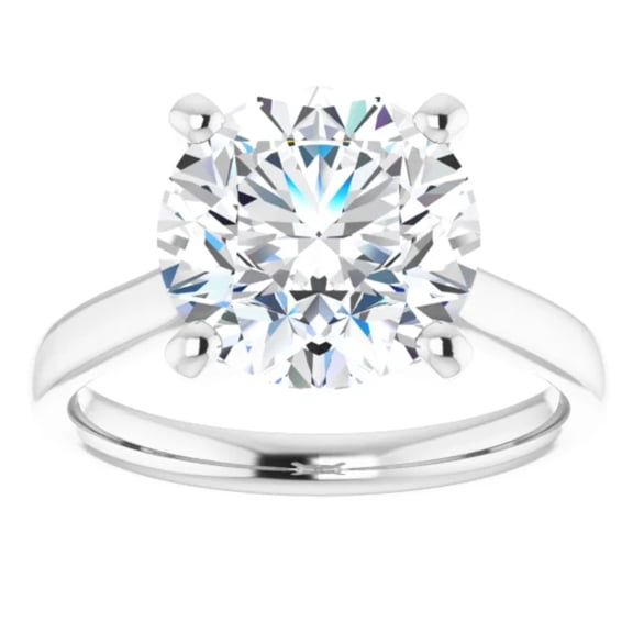 Solitaire Round 2 Carat Lab Grown Diamond Engagement Ring 14k Gold