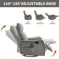 thumbnail image 6 of CQSXDA Living Room Heat Massage Recliner Chair in Light Fabric Featuring Rocker and Swivel Design, 6 of 17