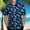 Blue, variant on EGNMCR Short Sleeve Shirts for Men Summer Casual T-shirt, Men's Hawaiian Print Lapel Short Sleeve Shirt,