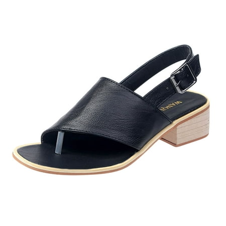 

YanHoo Women s Elegant Platform Chunky Heels Shoes Faux Wood Block Heels Cute Open Toe Ankle Strap Crisscross Mid Heels Wedding Party Dance Pump Sandals Shoes