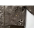 thumbnail image 3 of Jacket, MA-1, John Ownbey, Leather, Brown, Size M, 3 of 4