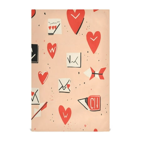 

Love Notes Kitchen Towels 6-Piece Pack Tea Towels for Kitchen Decorative Waffle Design 28x18in