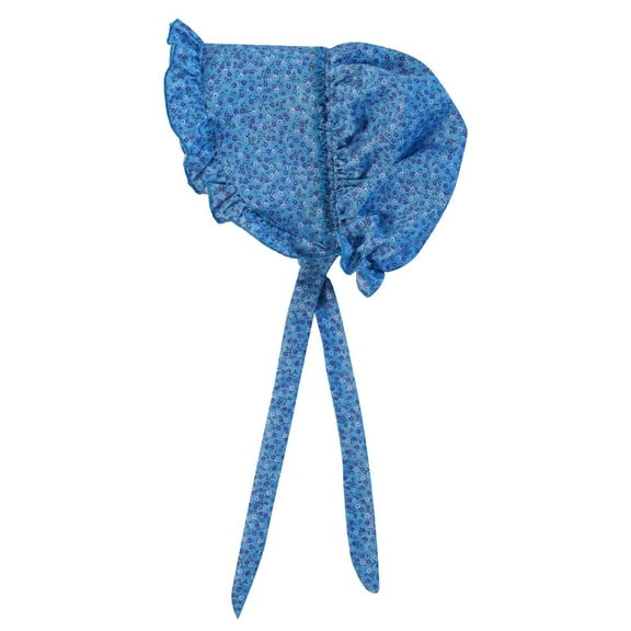 Making Believe Girls Deluxe Bonnet (Girls 4-8 years, Blue Calico)