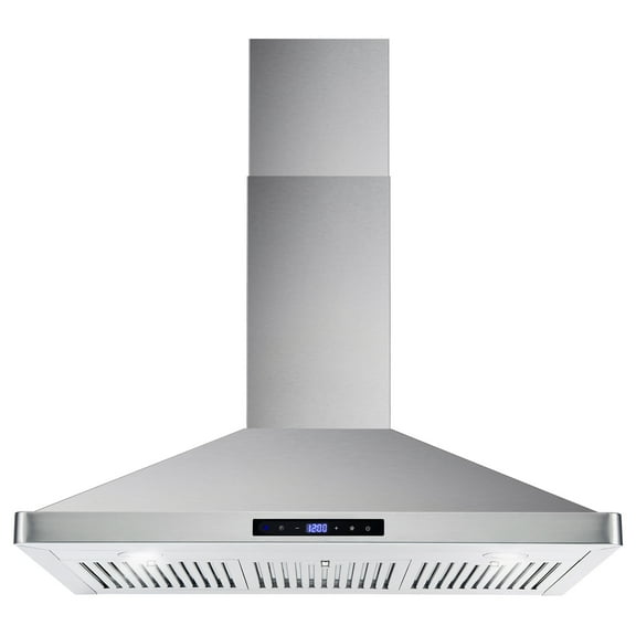 Cosmo 36 in. Ducted Wall Mount Range Hood in Stainless Steel with Touch Controls, LED Lighting and Permanent Filters