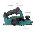 thumbnail image 2 of 18V Rechargeable Electric Planer 15000RPM Cordless Handheld Wood Cutting Tool With Wrench, 2 of 7