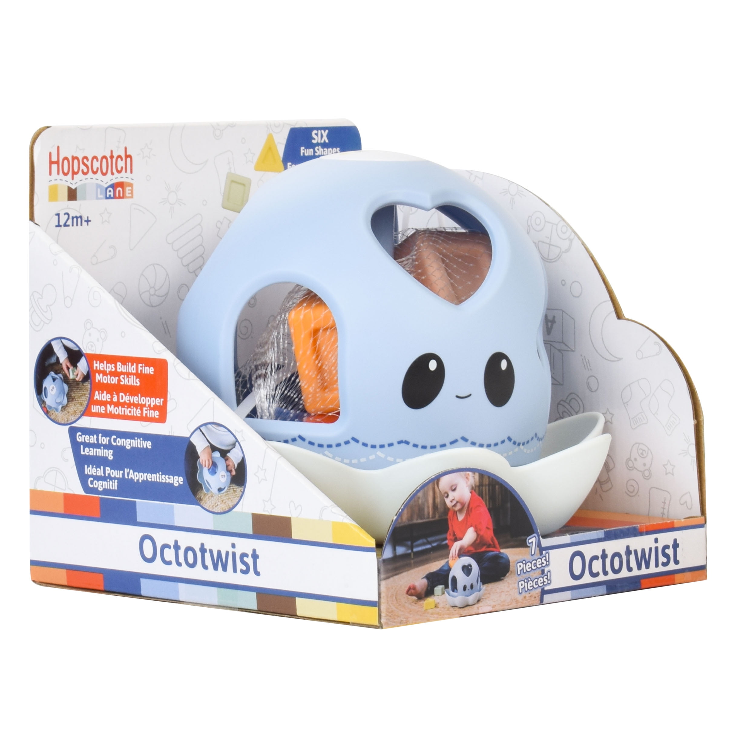 Hopscotch Lane Octotwist - 6 Piece Plastic Shape Sorter Toy for
