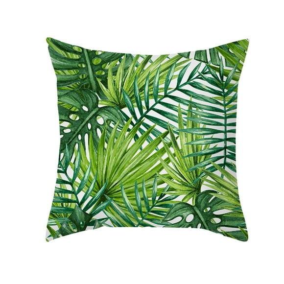 asddcavvf Green Botanical Jungle Collect Design Pillowcase Sofa Cushion Tropical Rainforests Leaf Decorative Throw Pillow Cushion Cover Home Sofa Satin Hair Pillowcase Large Satin Pillowcase