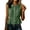 Green, variant on Womens Linen Tank Blouses Peter Pan Collar Sleeveless Texture Button Down Peplum Hem Casual Summer Tops Green S