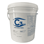 C3-10lb Chlorine Tablets, 3 Inch | Swimming Pool & Spa Chlorine Tablets | Long-Lasting, Slow Dissolving, Individually Wrapped Chlorine Tabs | Tri-Chlor 3 Inch Tablets Pool Cleaner