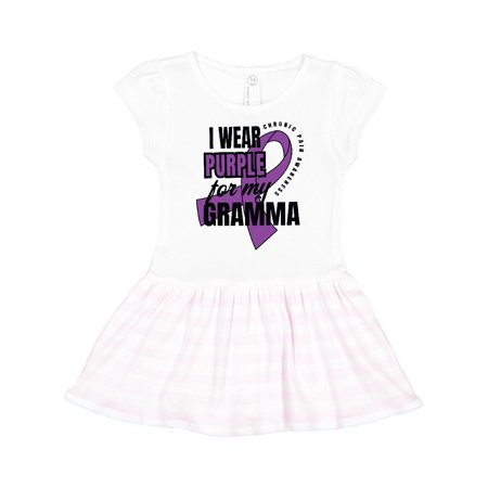 

Inktastic Chronic Pain I Wear Purple For My Gramma Gift Toddler Girl Dress