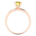 thumbnail image 4 of 1 ctw Solitaire Anniversary Ring for Women | Round Cut Natural Citrine | Hyperallergenic Solid 18K Rose Gold, 4 of 5