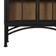 thumbnail image 4 of Veria China Cabinet, 2 Glass Door Arch Frame, Black Iron, 83 Inch, 4 of 6