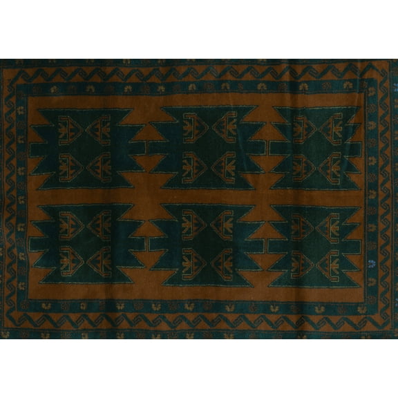 Ahgly Company Machine Washable Indoor Rectangle Persian Turquoise Blue Traditional Area Rugs, 5' x 7'