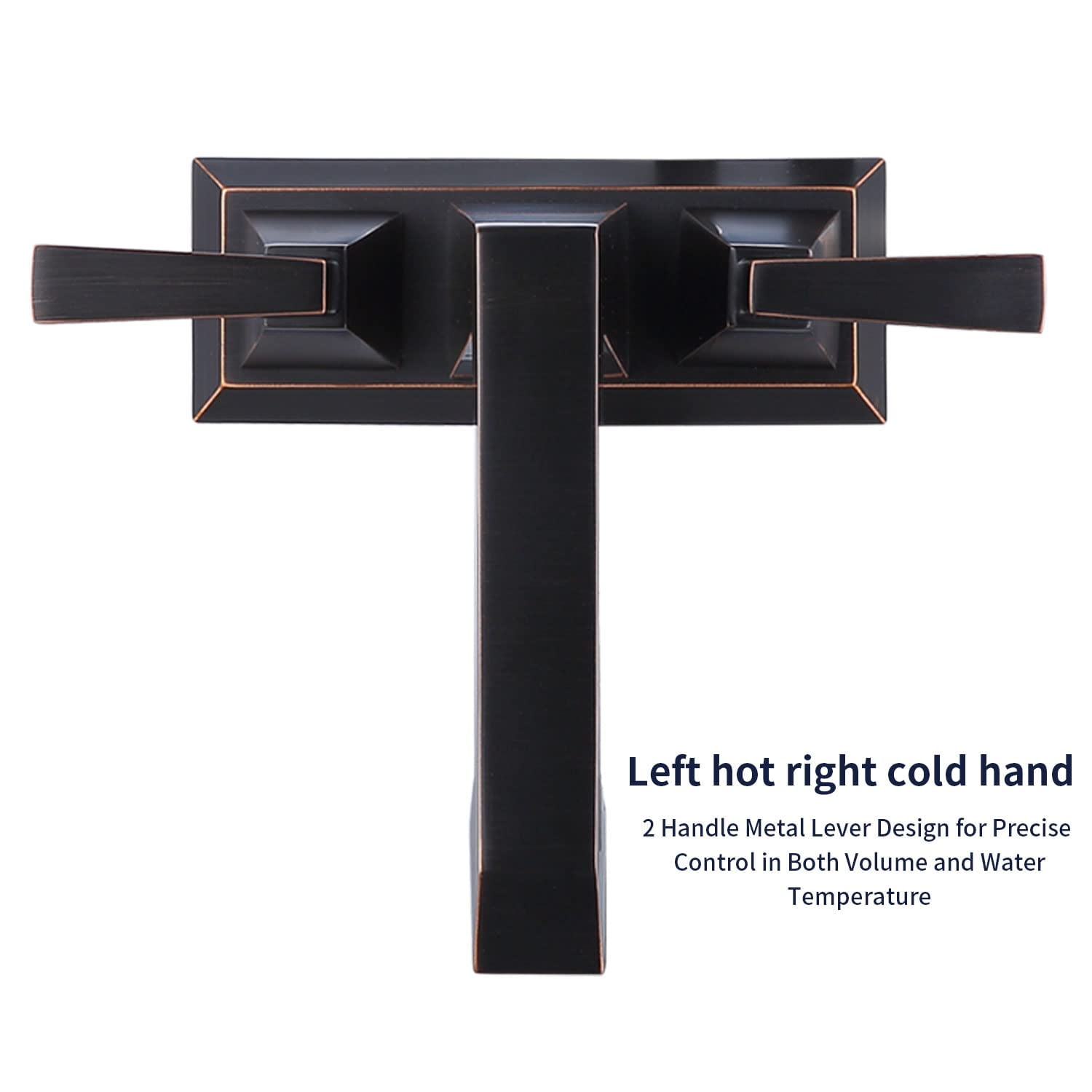 2-Handle Bathroom Sink Faucet Oil Rubbed Bronze 4 Inches Centerset Vanity Faucet 3 Hole with Pop Up Drain & Supply Lines Modern Commercial[Unable ship on weekends,+usps/fedex]