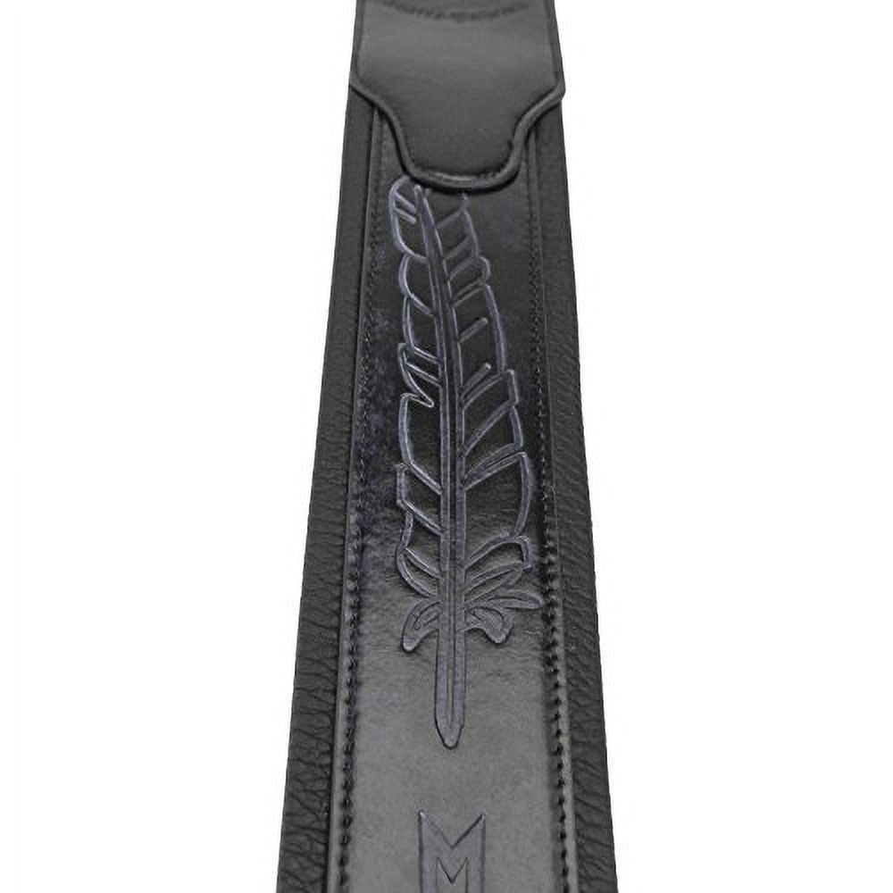 Walker & Williams GB-136 Black Feather Padded Guitar Strap