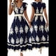 thumbnail image 2 of Vestidos de Verano para Mujer 2025, Vestidos Casuales con Mangas con Volantes, Vestidos de Playa Bohemios, Azul Marino, S, 2 of 6