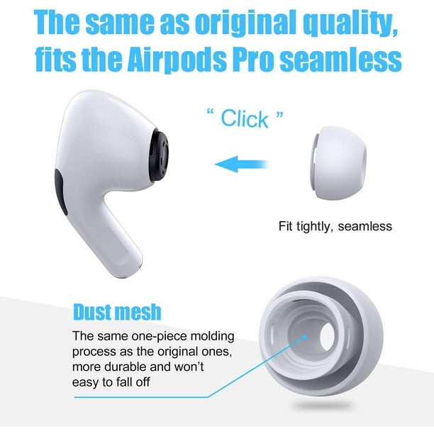  [3 Pairs] Replacement Ear Tips for Airpods Pro and Airpods Pro  2nd Generation with Noise Reduction Hole, Silicone Ear Tips for Airpods Pro  with Portable Storage Box and Fit in The