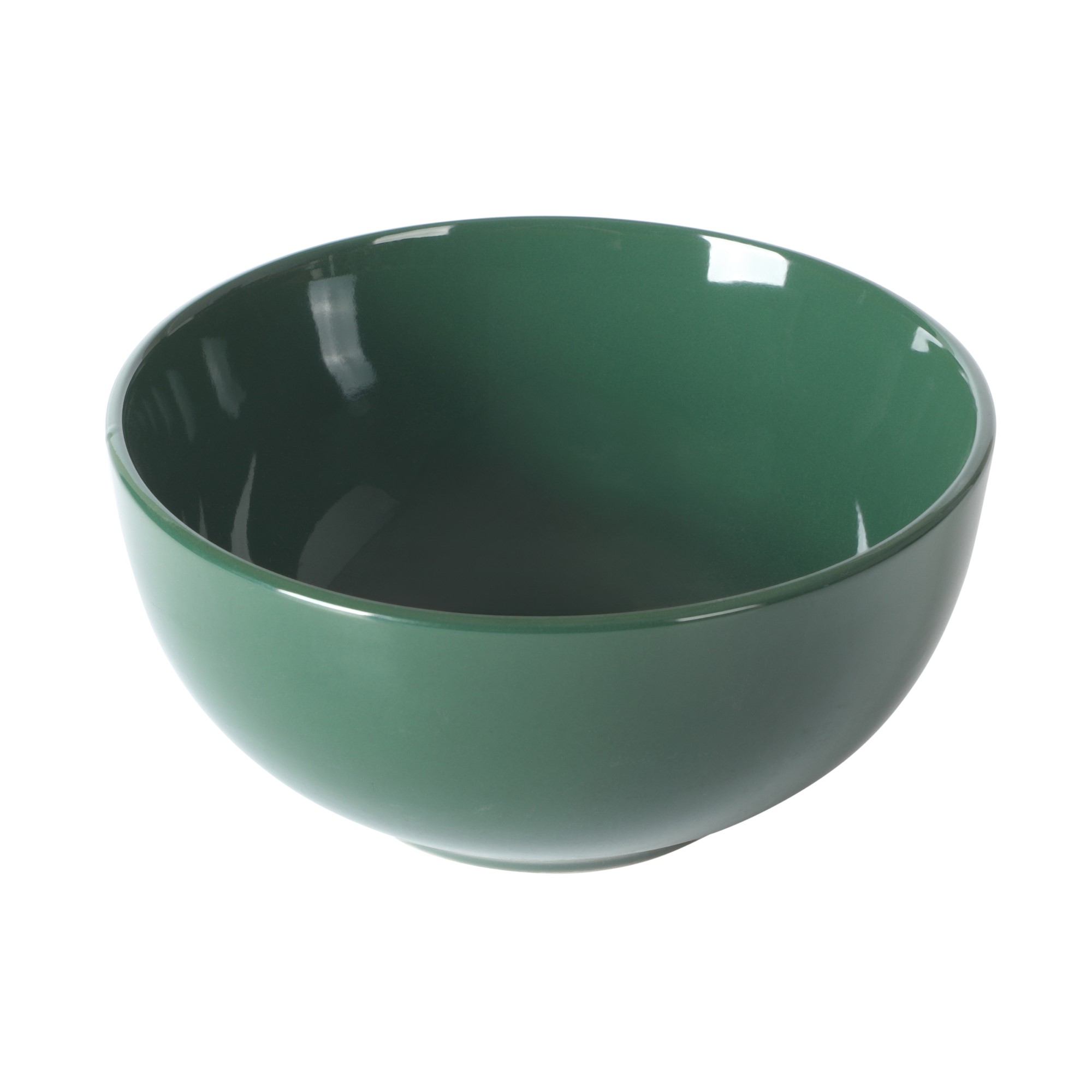 Gibson Home Simple Essential 12 Piece Plates and Bowls Porcelain Solid Color Dishes Ceramic Dinnerware Set - Hunter Green